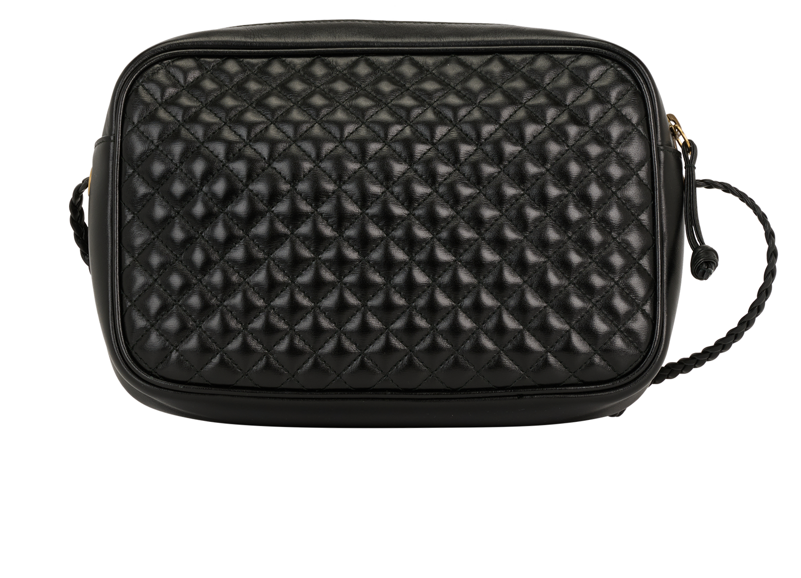 Trapuntata Camera Bag, &pound;850, Handbags, Black, Leather, Back view